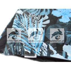 Wodoodporna mata dla świnki morskiej VELVET MONSTERY KWIATY NIEBIESKIE