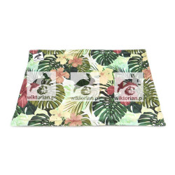 Podkład wielorazowy dla królika VELVET MONSTERY RETRO KWIATY, mata wodoodporna na dno klatki