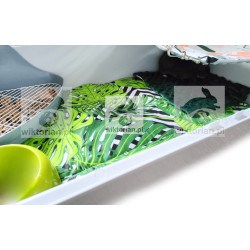 Podkład wielorazowy dla królika VELVET MONSTERY RETRO KWIATY, mata wodoodporna na dno klatki