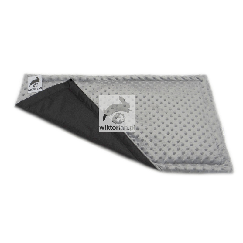 WODOODPORNA MATA na spód klatki MINKY SZARA, wielorazowy podkład dla świnek morskich, królików