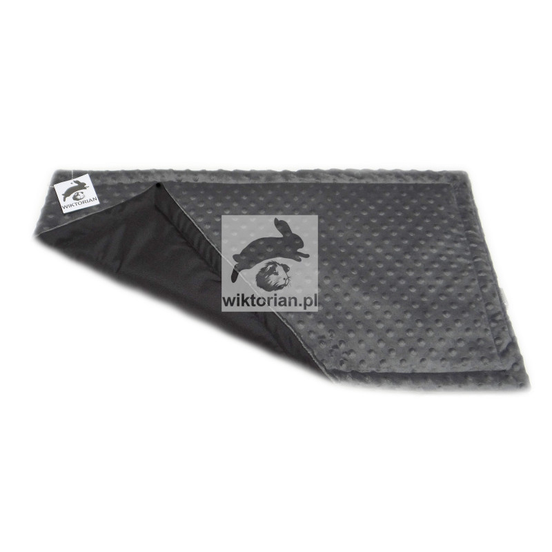 GRAFITOWA mata do klatki dla królika, WODOODPORNA MATA MINKY dla świnki morskiej, dla gryzoni