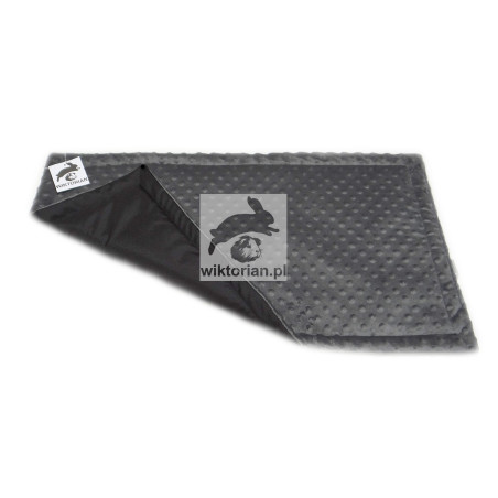 GRAFITOWA mata do klatki dla królika, WODOODPORNA MATA MINKY dla świnki morskiej, dla gryzoni