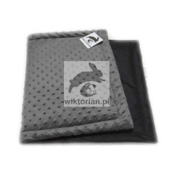 GRAFITOWA mata do klatki dla królika, WODOODPORNA MATA MINKY dla świnki morskiej, dla gryzoni