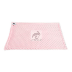 MINKY MATA WODOODPORNA RÓŻOWA dla świnek morskich do klatki podkład, RÓŻOWA JASNA