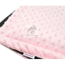 MINKY MATA WODOODPORNA RÓŻOWA dla świnek morskich do klatki podkład, RÓŻOWA JASNA