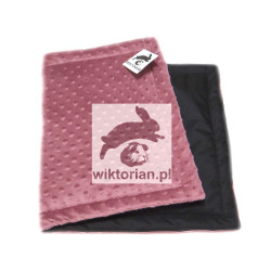 Cage liner dla królika, świnki morskiej, WODOODPORNA MATA dla królika RÓŻ RETRO MINKY