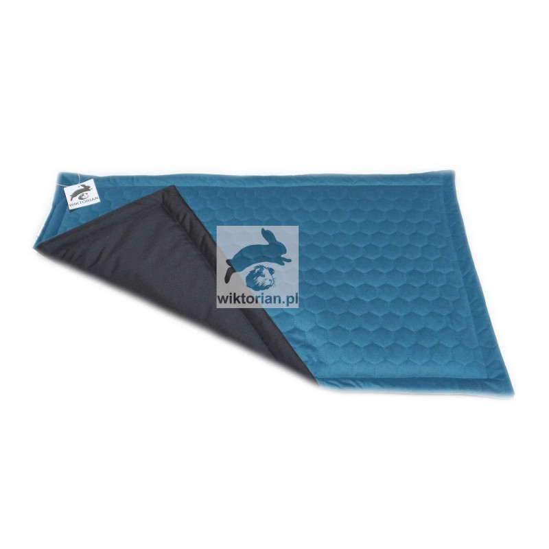 Mata wodoodporna dla królika VELVET PLASTER MIODU mata TURKUSOWO MORSKA do klatki