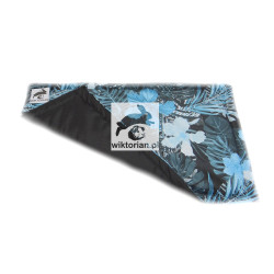 Wodoodporna mata dla świnki morskiej VELVET MONSTERY KWIATY NIEBIESKIE